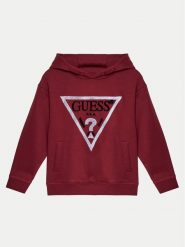 Guess Bluza L4RQ23 KAD74 Bordowy Regular Fit. Czerwone bluzy dla chłopców Guess, z aplikacjami, z bawełny, bez ramiączek, bez kaptura. Za 149.99 zł.