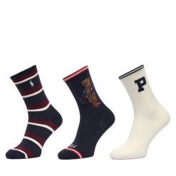 Skarpety długie Polo Ralph Lauren. Niebieskie skarpety damskie Polo Ralph Lauren, bez wzorów. Za 199.99 zł.
