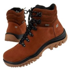 Buty trekkingowe 4F OBMH255 81S brązowe. Brązowe trekkingi męskie za kostkę, trekkingowe. Za 640.22 zł.