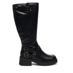 Kozaki Refresh. Czarne kozaki damskie Refresh, bez obcasa, na płaskiej podeszwie. Za 399.99 zł.