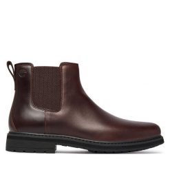 Sztyblety Timberland. Brązowe botki męskie Timberland, bez wzorów, bez zapięcia. Za 779.99 zł.