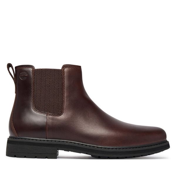 Sztyblety Timberland. Brązowe botki męskie Timberland, bez wzorów, bez zapięcia. Za 779.99 zł.