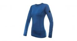 SENSOR Koszulka damska Merino Air Tee LS Wom deep blue-L. Niebieskie koszulki sportowe damskie Sensor, l, bez wzorów, z materiału, bez kołnierzyka, bez ramiączek, rowerowe. Za 251.90 zł.