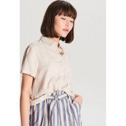Krótka koszula z wiskozy - Beżowy. Koszule damskie marki Cropp. Za 49.99 zł.