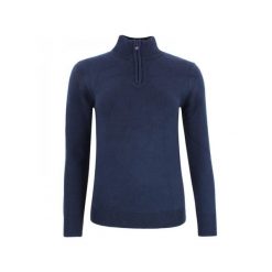 Damski sweter z golfem zapinany na zamek 1/2 Peak Mountain Acharlito. Niebieskie swetry damskie Peak Mountain, bez wzorów, eleganckie, bez kołnierzyka, bez ramiączek, bez kaptura. W wyprzedaży za 293.50 zł.