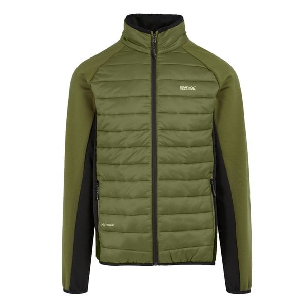 Męska Kurtka Hybrydowa Clumber IV Full Zip. Czarne kurtki sportowe męskie Regatta, m, bez wzorów, z puchu, trekkingowe. Za 97.99 zł.