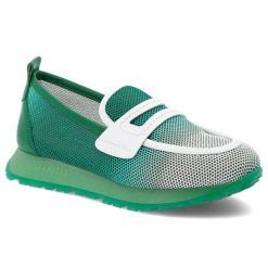 Zielone Półbuty Hispanitas Eleganckie Obuwie Damskie. Białe obuwie sportowe damskie Hispanitas, bez wzorów, ze skóry, eleganckie, bez obcasa, bez zapięcia. Za 599.00 zł.