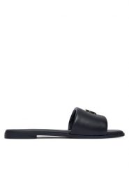 Tommy Hilfiger Klapki Th Logo Hardware Leather Mule FW0FW09292 Granatowy. Niebieskie klapki damskie Tommy Hilfiger, bez wzorów, ze skóry, bez obcasa. Za 369.99 zł.