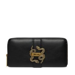 Portfel Just Cavalli. Czarne portfele damskie Just Cavalli, bez wzorów. Za 409.99 zł.