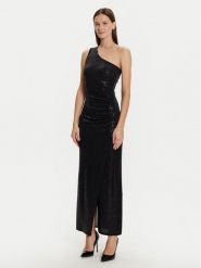 Morgan Sukienka wieczorowa 242-RSHOK Czarny Slim Fit. Czarne sukienki damskie Morgan, bez wzorów, z syntetyku, wizytowe, bez kołnierzyka, bez ramiączek. Za 219.99 zł.
