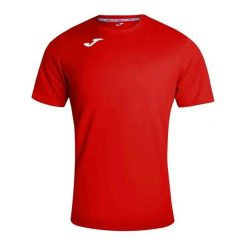 Koszulka do biegania dla dzieci Joma Combi. Czerwone t-shirty dla chłopców Joma, bez wzorów, z materiału, bez ramiączek. Za 45.00 zł.