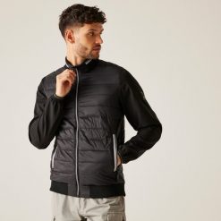 Kurtka turystyczna hybrydowa męska Brennon. Fioletowe kurtki męskie Regatta, m, bez wzorów, z poliamidu, trekkingowe. Za 149.99 zł.