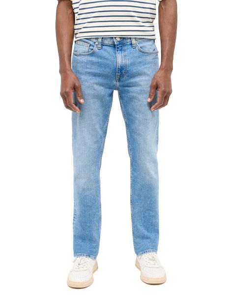 Męskie Spodnie Jeansowe Mustang Style Orlando Slim Denim Blue 1016314 5000 313. Niebieskie spodnie materiałowe męskie Mustang, l, bez wzorów, z denimu. Za 219.99 zł.