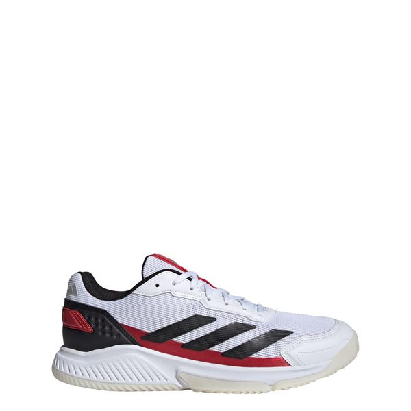 Buty Courtquick Padel. Białe obuwie sportowe damskie Adidas, bez wzorów, z materiału, tenisowe. Za 349.00 zł.