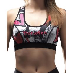Biustonosz push-up dla kobiet Dorawon Graffiti. Czerwone obuwie sportowe damskie DORAWON, bez wzorów, na fitness i siłownię. Za 354.50 zł.