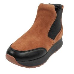 Damskie Skórzane Botki Do Kostki Beverly. Białe botki damskie Scholl, z gumy, bez obcasa, bez zapięcia. Za 275.99 zł.