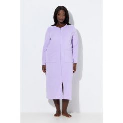 Damskie Szlafrok dwukierunkowy zamek błyskawiczny frotte miękki w dotyku. Niebieskie szlafroki damskie Ulla Popken, plus size, bez wzorów, z bawełny, plus size, bez ramiączek, bez kaptura. Za 239.99 zł.