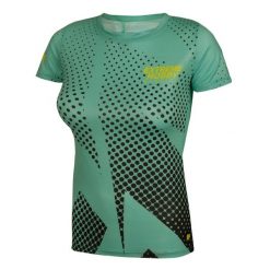 Koszulka do biegania damska z krótkim rękawem EXTREME HOBBY HALFTONE. Zielone koszulki sportowe damskie EXTREME HOBBY, s, bez wzorów, z elastanu, bez kołnierzyka, bez ramiączek, do biegania. Za 139.00 zł.