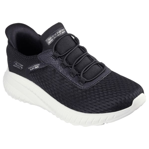 Buty do chodzenia damskie Skechers Bobs Squad Chaos. Czarne obuwie sportowe damskie Skechers, bez wzorów, z dzianiny, trekkingowe. Za 325.25 zł.