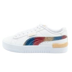 Buty Damskie Sportowe Puma Jada Olympic 382574 01 białe. Białe obuwie sportowe damskie bez wzorów, ze skóry. Za 242.91 zł.