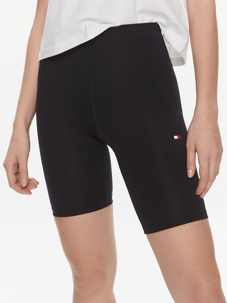 Tommy Hilfiger Kolarki Essentials Hw Flag Fitted Short WW0WW41112 Granatowy Skinny Fit. Niebieskie szorty sportowe damskie Tommy Hilfiger, m, bez wzorów, z syntetyku, sportowe. Za 149.99 zł.