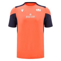 Koszulka treningowa Edynburg Rugby 2024/25. Brązowe koszulki sportowe męskie Macron, bez wzorów, z dresówki, bez kołnierzyka, bez ramiączek. Za 231.00 zł.