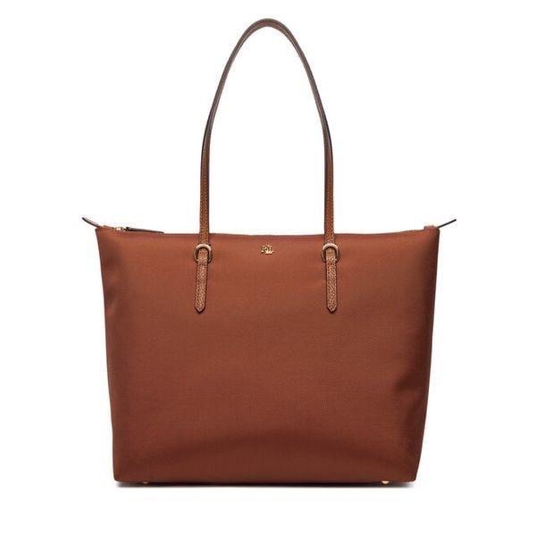 Torebka LAUREN RALPH LAUREN. Brązowe torebki do ręki damskie Lauren Ralph Lauren, bez wzorów, klasyczne, bez dodatków. Za 439.99 zł.