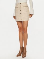 TWINSET Spódnica mini 242TP2125 Écru Slim Fit. Spódnice damskie Twinset, bez wzorów, z syntetyku, mini. Za 439.99 zł.