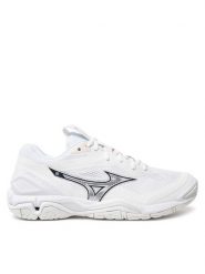 Mizuno Buty halowe Wave Stealth 6 X1GB2430 Biały. Białe obuwie sportowe damskie Mizuno, bez wzorów, ze skóry. Za 419.99 zł.