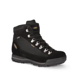 Buty trekkingowe damskie AKU Ultra Light Micro GTX wysokie. Czarne obuwie sportowe damskie Aku, bez wzorów, trekkingowe. W wyprzedaży za 829.00 zł.