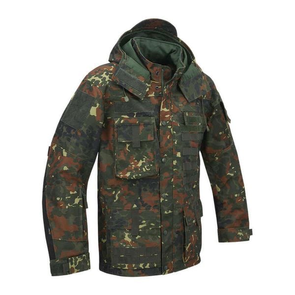 Kurtka męska Brandit Performance Flecktarn. Brązowe kurtki męskie Brandit, m, bez wzorów, z materiału, bez kaptura. Za 557.05 zł.