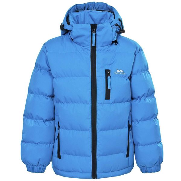 Kurtka Zimowa Chłopięca Tuff Padded. Niebieskie kurtki i płaszcze dla chłopców Trespass, na zimę, bez wzorów, z poliesteru, bez kaptura. Za 206.99 zł.