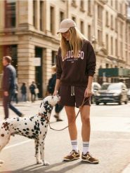 Dresowe bermudy z kieszeniami - czerwony. Czerwone szorty damskie Sinsay, l, bez wzorów, z dresówki. Za 29.99 zł.