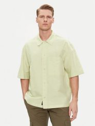 Calvin Klein Jeans Koszula J30J325173 Zielony Relaxed Fit. Zielone koszule męskie Calvin Klein Jeans, m, bez wzorów, z bawełny, bez kołnierzyka, bez ramiączek. Za 299.99 zł.
