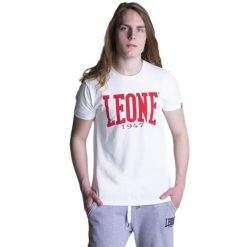 Męska koszulka z krótkim rękawem Leone 1947 Apparel. Białe buty sportowe męskie LEONE 1947 APPAREL, z tkaniny, bez zapięcia, na fitness i siłownię. W wyprzedaży za 83.85 zł.