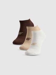 4F Skarpetki stopki (3-pack) damskie - multikolor 39-42. Skarpety damskie 4f, bez wzorów, z bawełny. Za 49.99 zł.