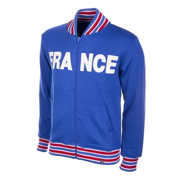 Koszulka retro piłkarska dla dorosłych - Francja 1960 - Niebieska. Niebieskie bluzy męskie COPA FOOTBALL, m, bez wzorów, bez kaptura. Za 381.80 zł.