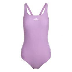 Damski kostium kąpielowy 1-częściowy adidas C-Back. Fioletowe kostiumy jednoczęściowe damskie Adidas, bez wzorów, z materiału, sportowe, do pływania. Za 175.50 zł.