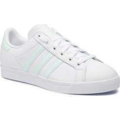 Buty adidas - Coast Star W EE8911 Ftwwht/Icemin/Ftwwht. Białe obuwie sportowe damskie Adidas, bez wzorów, z materiału, retro, bez obcasa, na płaskiej podeszwie, bez zapięcia. W wyprzedaży za 219.00 zł.