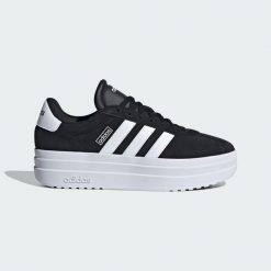 Buty ADIDAS VL COURT BOLD Czarny. Białe obuwie sportowe damskie Adidas, bez wzorów, ze skóry, trekkingowe. Za 349.00 zł.