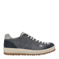 Buty turystyczne męskie LOMER BIO NATURALE FLAT. Szare eleganckie półbuty Lomer, na lato, z gumy, eleganckie, bez zapięcia. Za 349.99 zł.