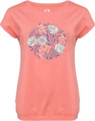 T-shirt damski Loap Barga różowy. Brązowe t-shirty damskie Scarpa, l, bez wzorów, z bawełny, klasyczne, bez kołnierzyka. Za 79.69 zł.