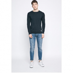 Blend - Sweter. Szare swetry przez głowę męskie marki Blend, z bawełny, z okrągłym kołnierzem. W wyprzedaży za 49.90 zł.