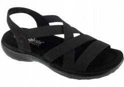 Rieker Rieker Sandals 64857-00 Czarne 39. Czarne sandały damskie Rieker, bez wzorów, bez obcasa, bez zapięcia. Za 244.81 zł.