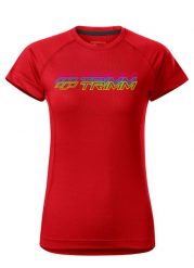Koszulka Trimm DESTINY LADY. Czerwone koszulki sportowe damskie TRIMM, xl, bez wzorów, z elastanu, bez kołnierzyka, bez ramiączek. Za 100.00 zł.