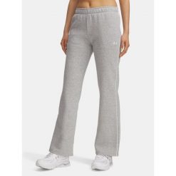 Spodnie Dresowe Damskie UA RIVAL FLC PIPED PANT 6003711-011. Szare obuwie sportowe damskie Under Armour, bez wzorów, z dresówki, na fitness i siłownię. Za 135.99 zł.
