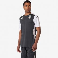 Koszulka AS Monaco Abou Pro 8 2024/25. Białe koszulki sportowe męskie Kappa, bez wzorów, bez kołnierzyka, bez ramiączek, do piłki nożnej. Za 183.95 zł.