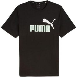 Męska Koszulka Z Logo ESS+ 2 Col. Czarne koszulki sportowe męskie Puma, m, bez wzorów, bez kołnierzyka, bez ramiączek, trekkingowe. Za 129.99 zł.