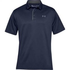 Koszulka sportowa męska Under Armour Tech Polo. Koszulki polo męskie Under Armour, m, bez wzorów, bez kołnierzyka, bez ramiączek, na golfa. Za 240.50 zł.