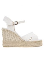 Castañer Espadryle Bromelia/8Ed/032 022360 Biały. Białe sandały damskie Castañer, bez wzorów, z materiału, bez obcasa, bez zapięcia. Za 489.99 zł.